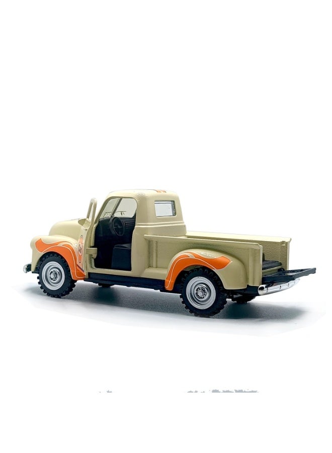 1950 Chevrolet 3100 Vintage Pickup Truck Model, Classic Retro Metal Body, Light Brown - Image 5