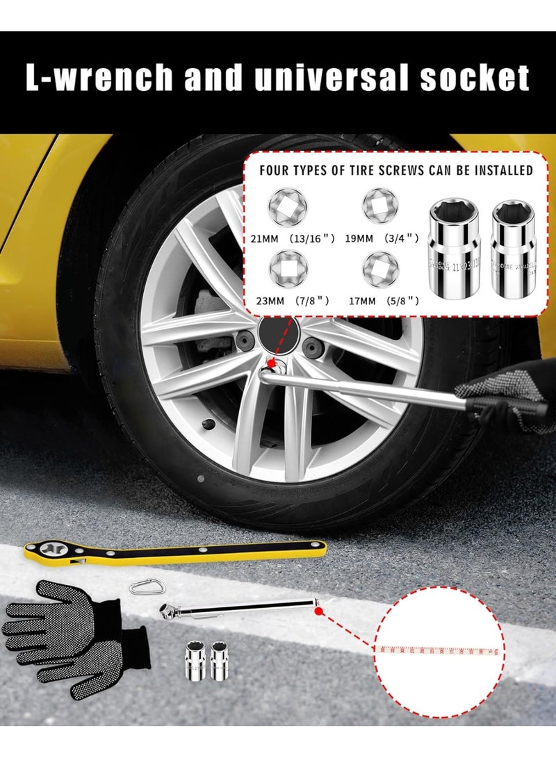 جاك مقصّي 1.5 طن – مجموعة عملية لتغيير الإطار مع مفتاح قابل للتمديد - Image 3