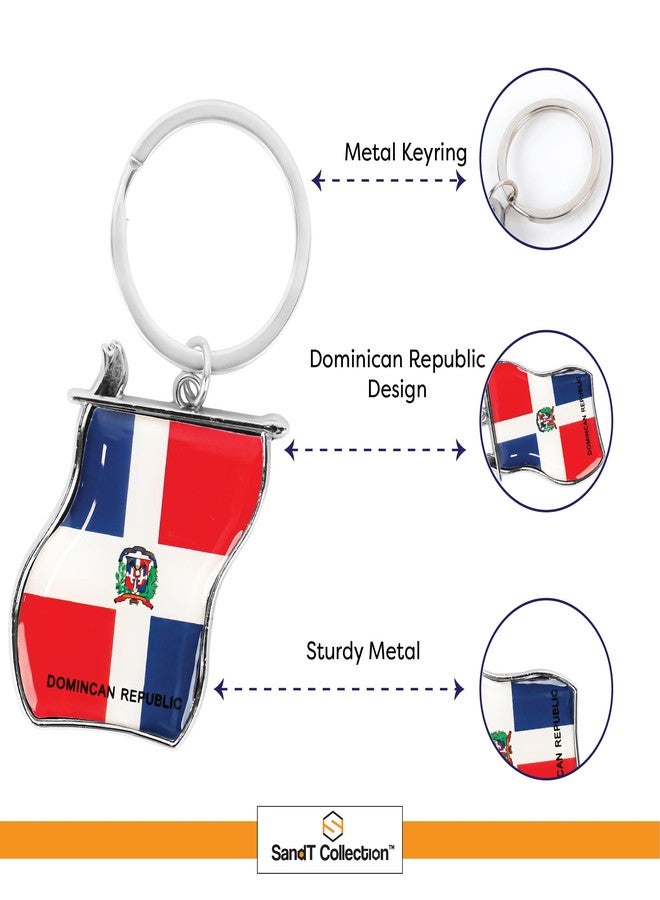 SandT Collection Dominican Republic Flag Keychain - Image 3