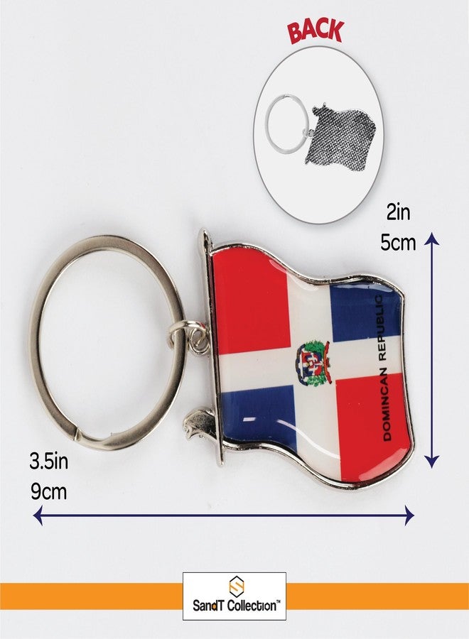 SandT Collection Dominican Republic Flag Keychain - Image 4
