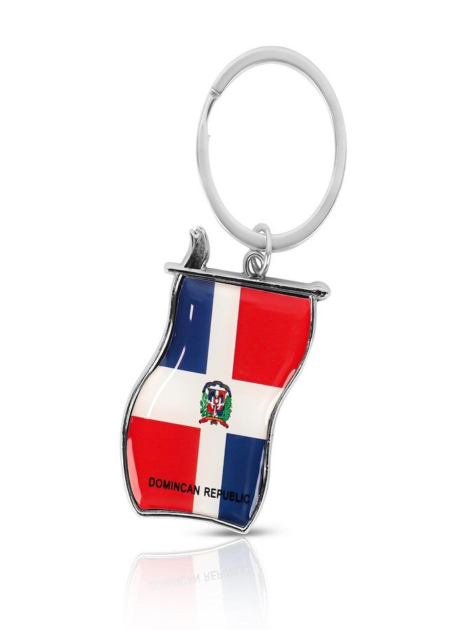 SandT Collection Dominican Republic Flag Keychain - Image 1