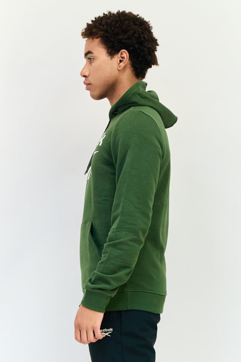 Reebok Men Sportswear Fit Long Sleeve Outdoor Sweatshirt, Green  - Image 3