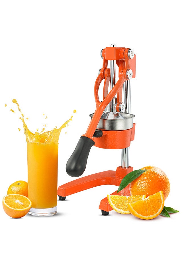 Hand Press Juicer Machine Kitchen Cast-Iron Orange Juice Squeezer Commercial Heavy-Duty Countertop Stainless Steel Sturdy Manual Citrus Press  - Image 1