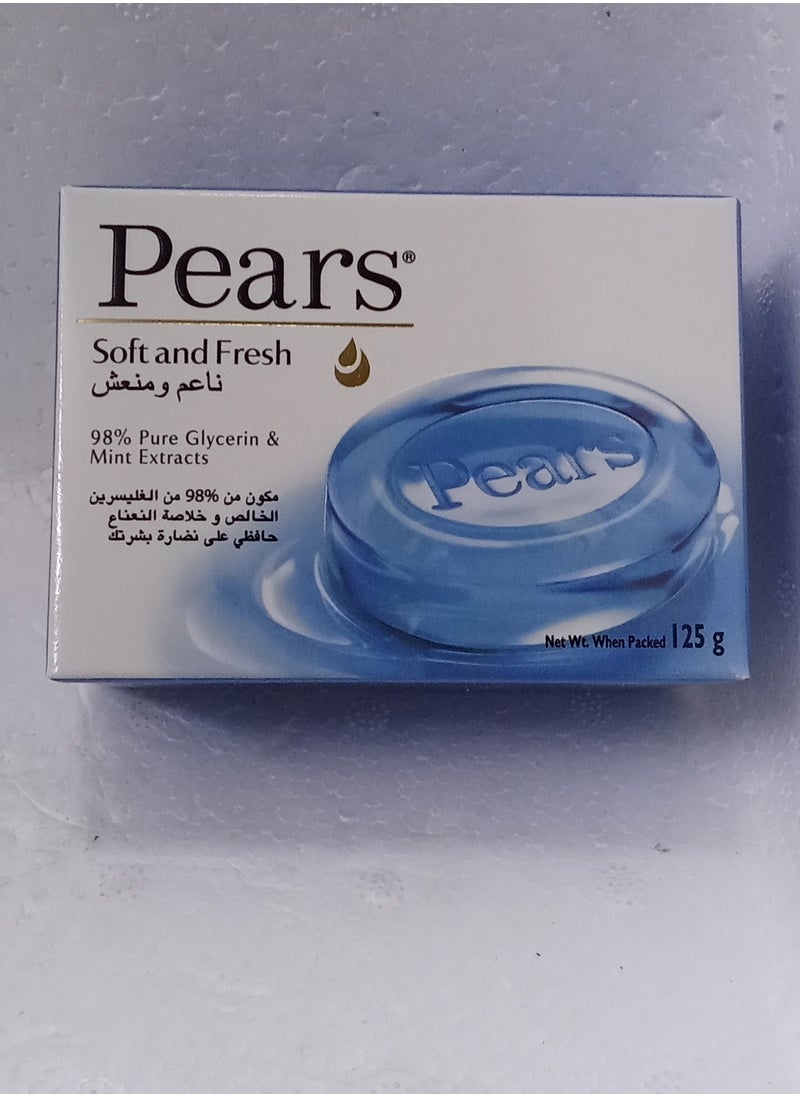 Pears Soft & Fresh Mint Soap 125g  - Image 1