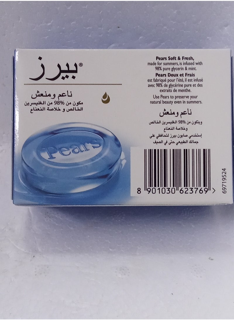Pears Soft & Fresh Mint Soap 125g  - Image 2