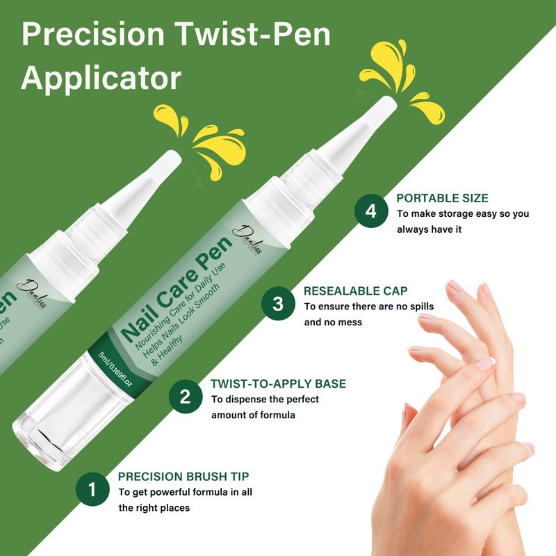 Danliss Rotating Nail Care Pen 5ml - Portable Cuticle Care Pen for Nourishing and Smoothing Nails - Image 2
