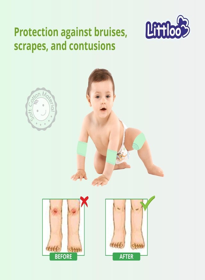 LITTLOO Baby Knee Socks & Crawling Socks (Pack of 5) Anti-Slip Knee & Elbow Protector Pads, Soft Cotton Elastic for Cushion & Knee Protection (Multicolor) - Image 4