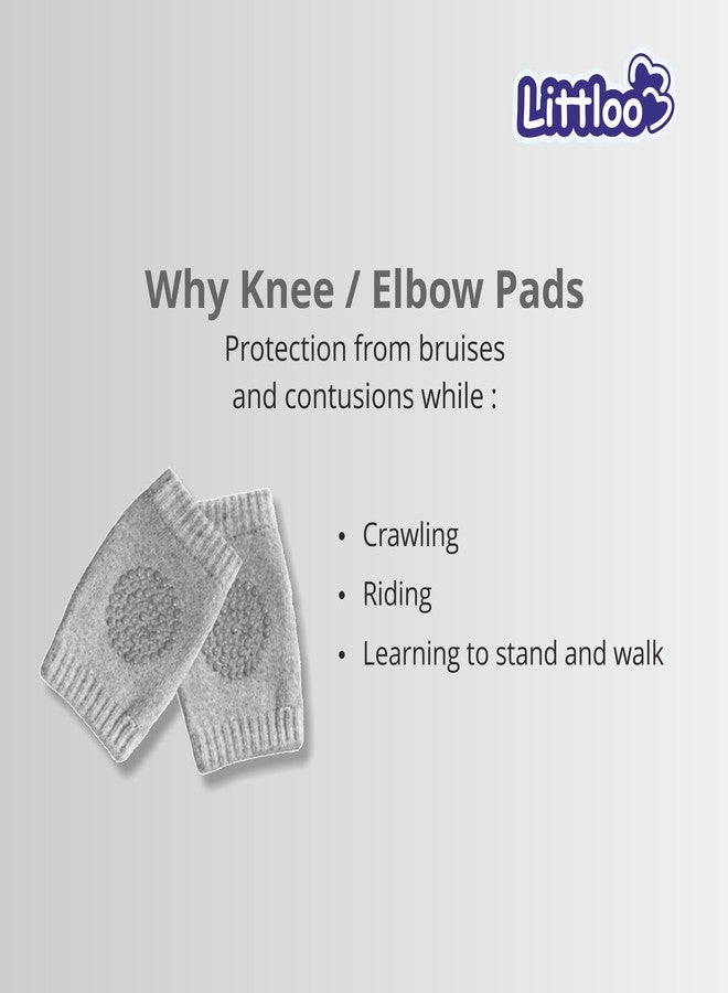 LITTLOO Baby Knee Socks & Crawling Socks (Pack of 5) Anti-Slip Knee & Elbow Protector Pads, Soft Cotton Elastic for Cushion & Knee Protection (Multicolor) - Image 5