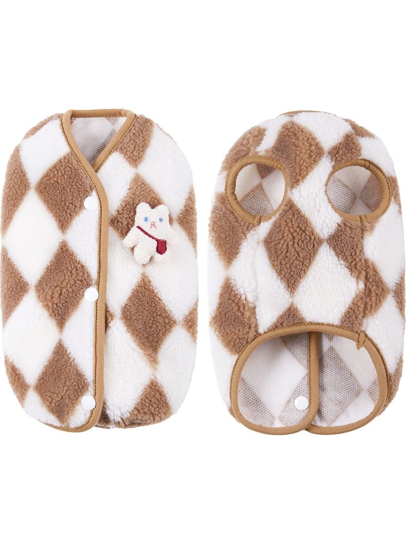 SYOSI Cute Dog Coat For Winter Super Soft Dog Winter Warm Coat Pet Sweatshirt Jacket for Cold Wheather for Small Medium Dog Cat Clothes Apparel M  - Image 1