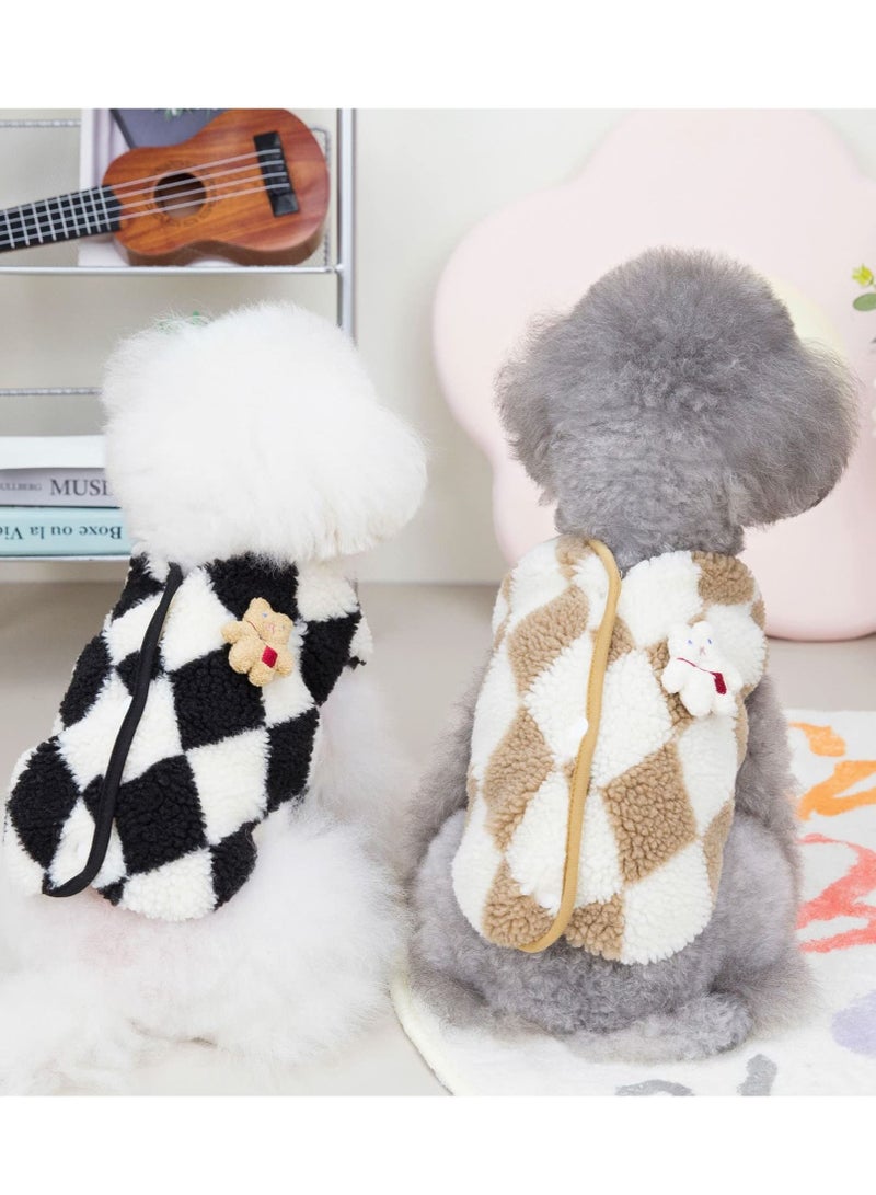 SYOSI Cute Dog Coat For Winter Super Soft Dog Winter Warm Coat Pet Sweatshirt Jacket for Cold Wheather for Small Medium Dog Cat Clothes Apparel M  - Image 4