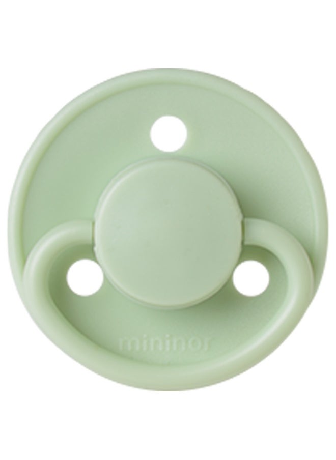 Mininor Pack Of 1 Baby Round Latex Pacifier, 6 Months+, Gooseberry  - Image 1