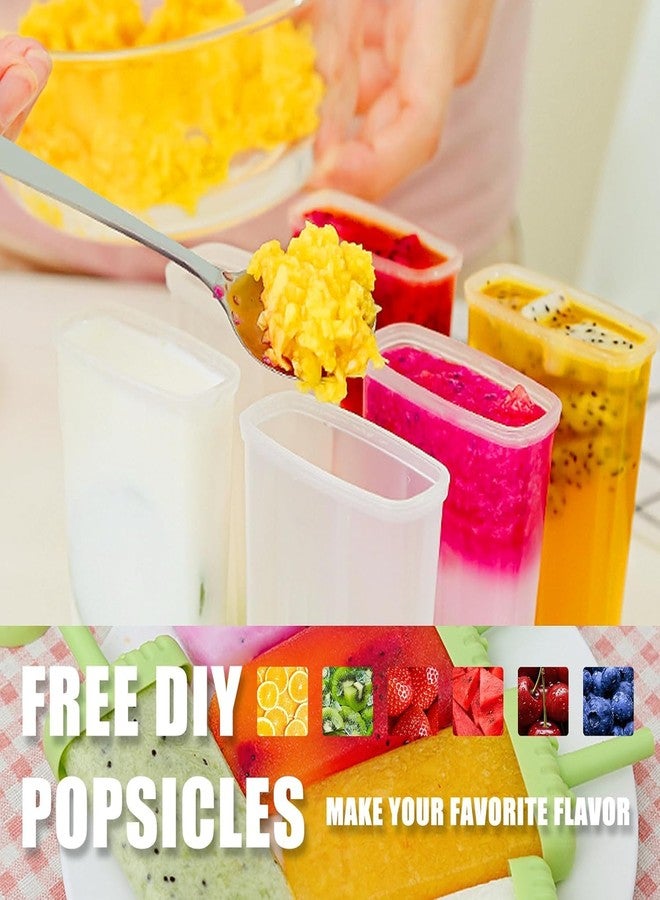 KARP Set of 6 Popsicle Mould Set with Tray | Reusable Ice Cream & Kulfi Maker Molds | BPA Free Plastic Popsicle Maker for Kids & Adults (Pink) - Image 3