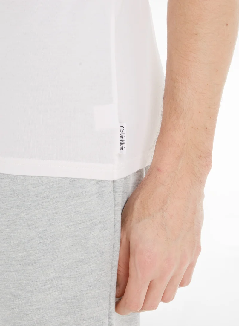 CALVIN KLEIN Calvin Klein Men's Undershirts - 2 Piece - Underwear - Cotton , White
