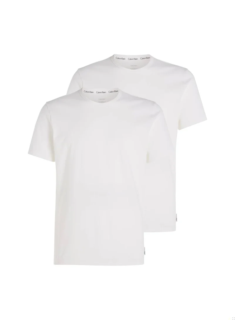 CALVIN KLEIN Calvin Klein Men's Undershirts - 2 Piece - Underwear - Cotton , White