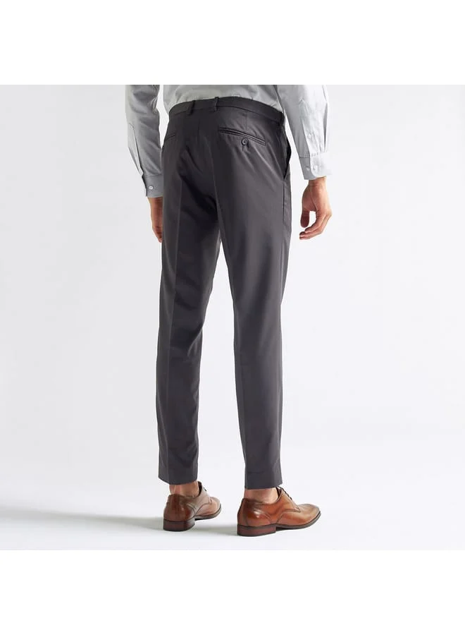 Splash FAV Solid Slim Fit Trousers with Pockets