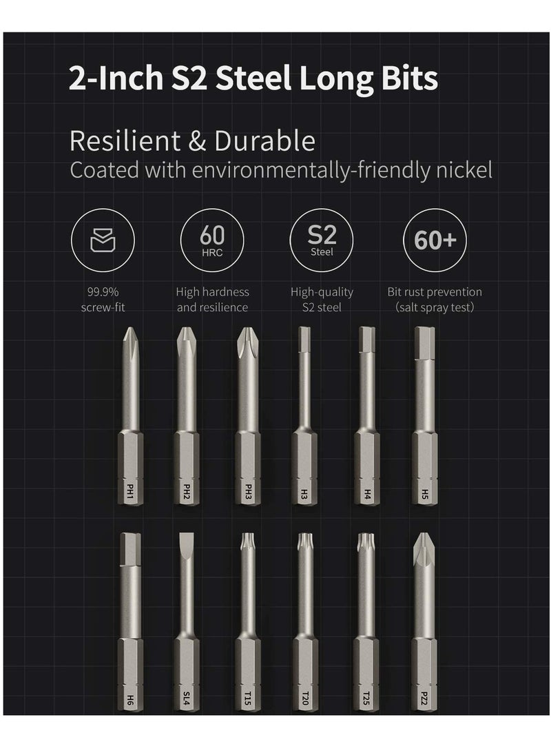 Generic Electric Screwdriver, 3.6V Cordless Screwdrive Set, All-in-One Design, USB-C Charging Cable, Manual & Electric, LED Shadowless Light, 3 Torque, 5N.m 1500mAh, 12Pcs Bit for Electrical Repairs  - Image 4