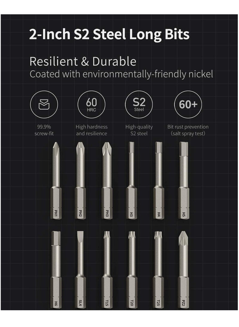 Generic Electric Screwdriver, 3.6V Cordless Screwdrive Set, All-in-One Design, USB-C Charging Cable, Manual & Electric, LED Shadowless Light, 3 Torque, 5N.m 1500mAh, 12Pcs Bit for Electrical Repairs  - Image 5