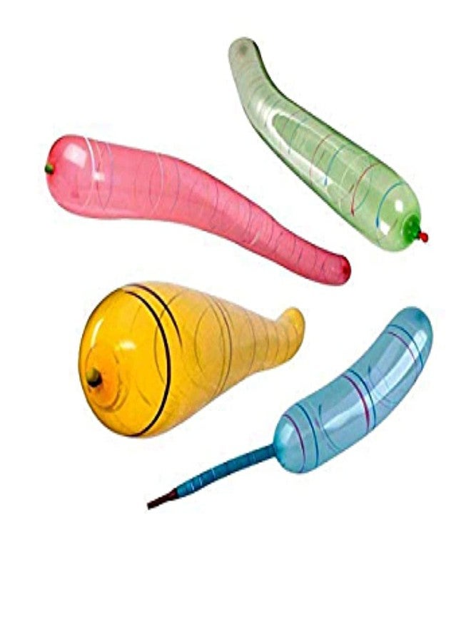 FULLFILLS New Long Whistling Rocket Balloon Pack of 25 PC + 25 PC Cobra Snake Shape Balloon for Kids Fun/Birthday Party/in Multicolour - Image 5