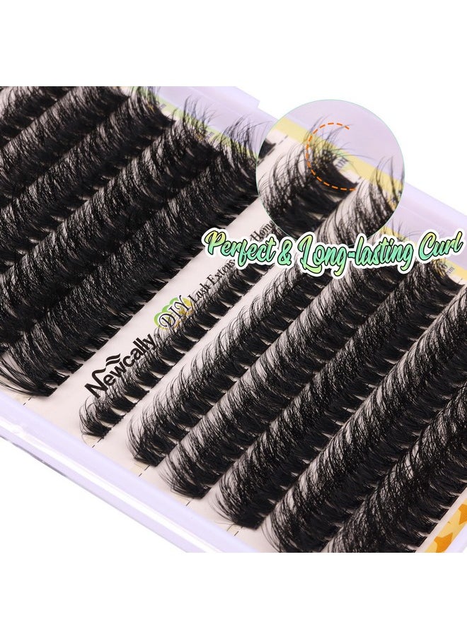 Newcally - Fluffy Lash Extensions Kit 240 Pcs Wispy Cluster Lashes 1020Mm Individual Eyelashes Cluster Eyelash Extensions With Lash Glue Bond And Seal Tweezers (70D+80D) By Newcally - Image 1