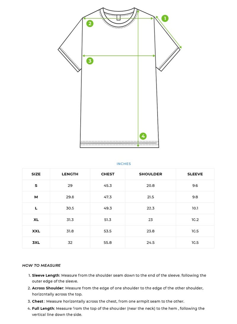 THE BEAR HOUSE Men's Solid Crew Neck Relax Fit T-Shirt Perfect For Casual Wear, Gym, Travel, Or Layering Stylish And Versatile Essential For Every Wardrobe - Image 2