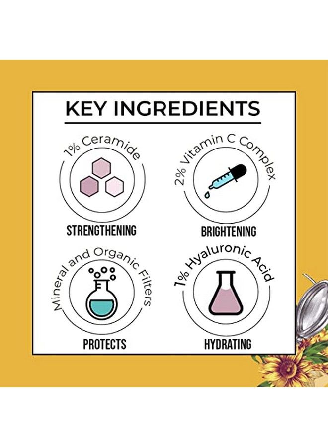 Dr. Sheth's Sunscreen Spf 50 With Ceramide & Vitamin C For Oily Sensitive Acne Prone Or Dry Skin Nongreasy Water Resistant  Zero White Cast Plus Uva Uvb Sun Protection 50G - Image 3