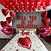 yeewaka 16 Inches Red WILL YOU BE MY GIRLFRIEND Confession Letter Balloons with red balloonsHeartShape lips love Foil Balloons and Rose Petals for Romantic Special Night Decorations and Valentines Day - Image 3