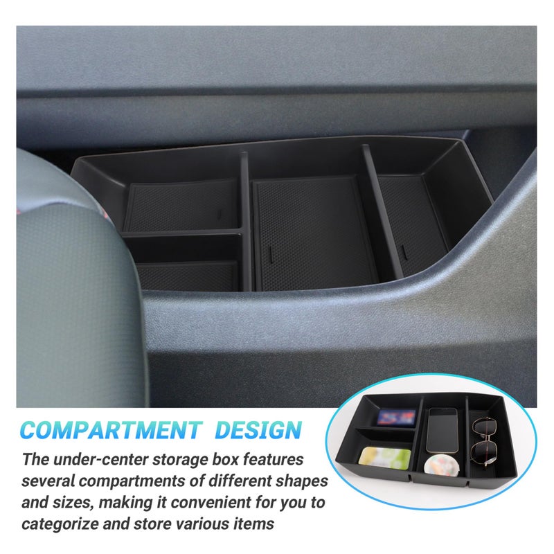 Sinminou Center Console Organizer Compatible with 2024-2026 Chevy Traverse Interior Accessories, Divider Compartment Tray and Center Console Bottom Storage Box; Not fit for 2024 Chevy Traverse Limited - Image 4