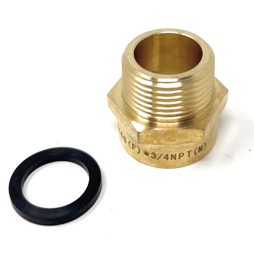 Cascada Showers G Thread (British BSPP) 3/4" Female to NPT Thread 3/4" Male Pipe Fitting Adapter - Lead-Free (3/4 inch) - Image 1