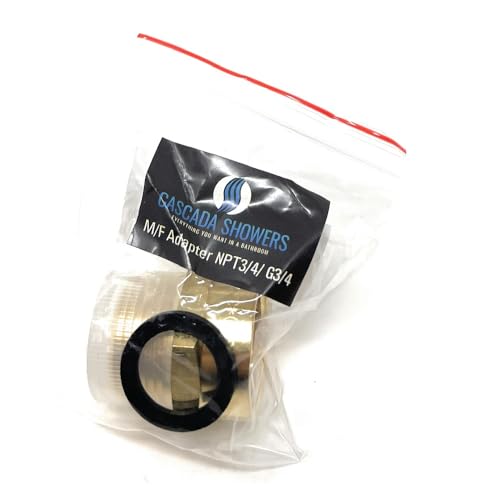 Cascada Showers G Thread (British BSPP) 3/4" Female to NPT Thread 3/4" Male Pipe Fitting Adapter - Lead-Free (3/4 inch) - Image 3