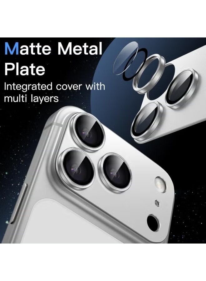 ELTRAZONE iPhone 17 Pro Max 6.9-Inch Camera Lens Protector with 9H Tempered Glass Full Coverage Shield, Ultra-Clear Anti-Scratch Drop Resistant Design, Durable Metal Plate Reinforced Lens Protection Cover - Image 3