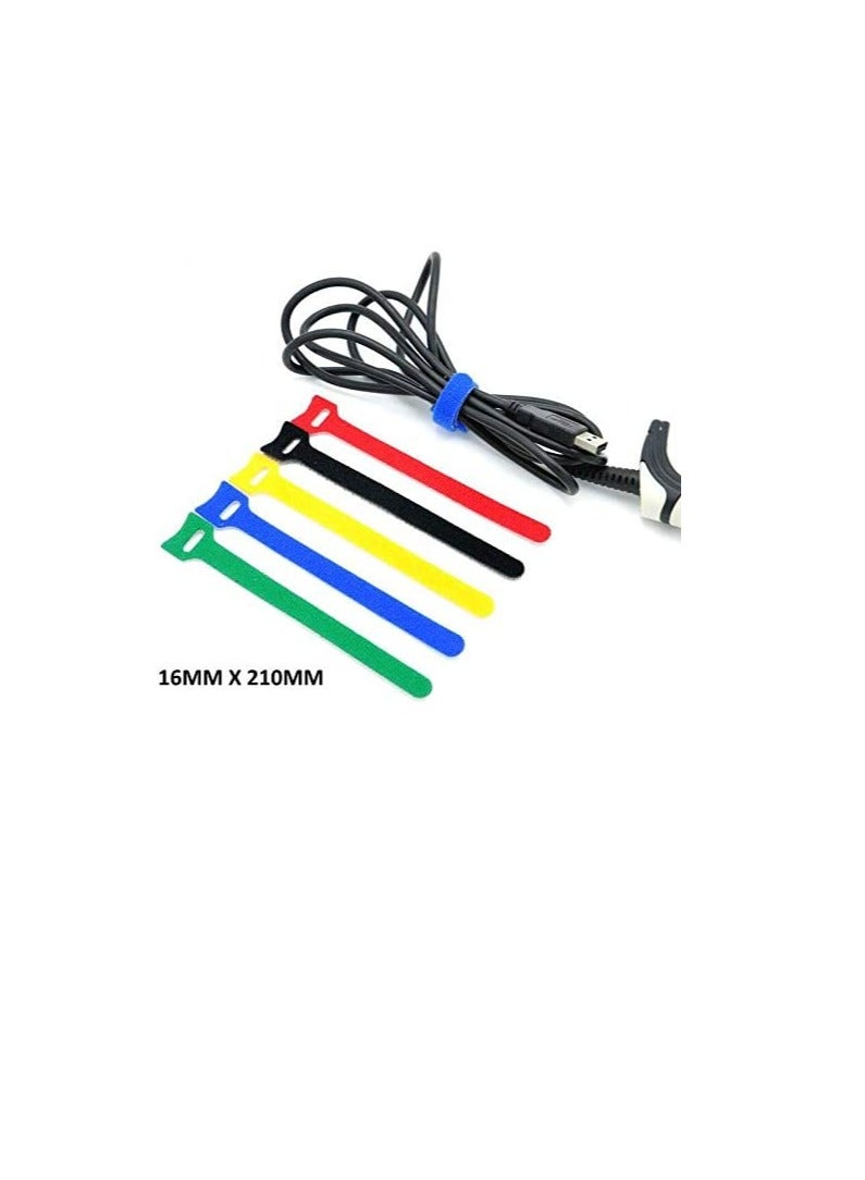 Loquat Multi color Hook and Loop Non-Adhesive Magic Cable Tie Velcro Tape Sticky Strips - Image 3