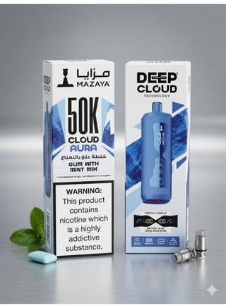 Gum With Mint Mix 50K Puffs 6mg Disposable Vape Pod 40ml 850mAh