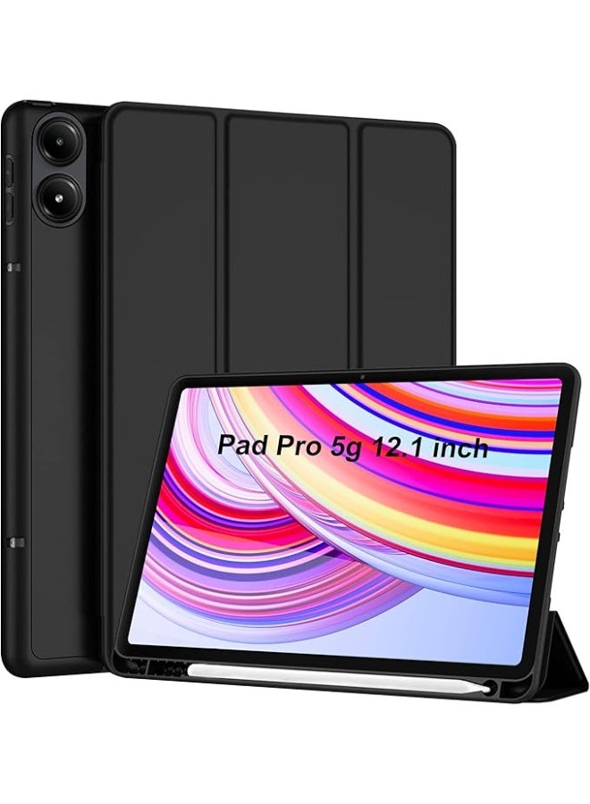 For Redmi Pad Pro Tablet Case Cover 12.1 Inch Shockproof Drop Proof Exclusive Protective Case  For Redmi Pad Pro Protective Cover  For Redmi Pad Pro (Black)