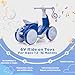 JoyRydz 6V Electric Baby Balance Bike with Bubble Machine4 in 1 Toddler Balance Bike wRemote Control for 1 Year Old Boys Girls Kids Bubble Bike Ride on Toys wPowered MotorMusicLED Lights Blue - Image 4