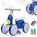JoyRydz 6V Electric Baby Balance Bike with Bubble Machine4 in 1 Toddler Balance Bike wRemote Control for 1 Year Old Boys Girls Kids Bubble Bike Ride on Toys wPowered MotorMusicLED Lights Blue - Image 3