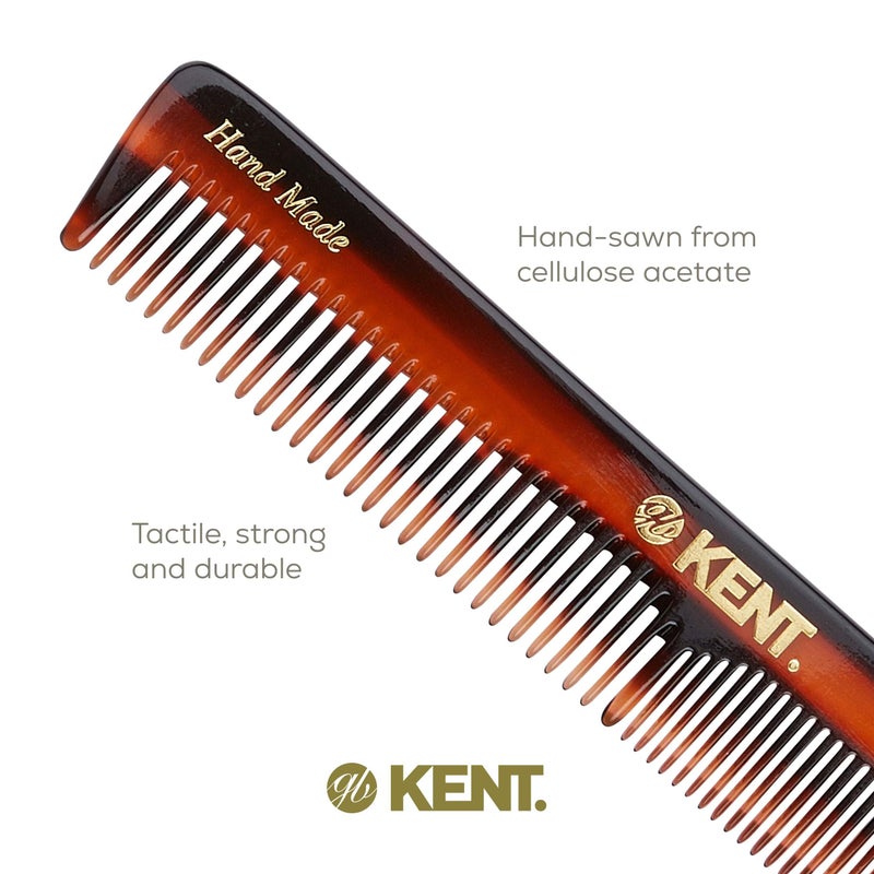 Kent 2T Fine Toot and Wide Tooth Comb For Men, Small Beard and Mustache Comb, Daily Hair Styling and Mens Grooming Combs,Handmade Saw-Cut and Polished, Made in England - Image 5