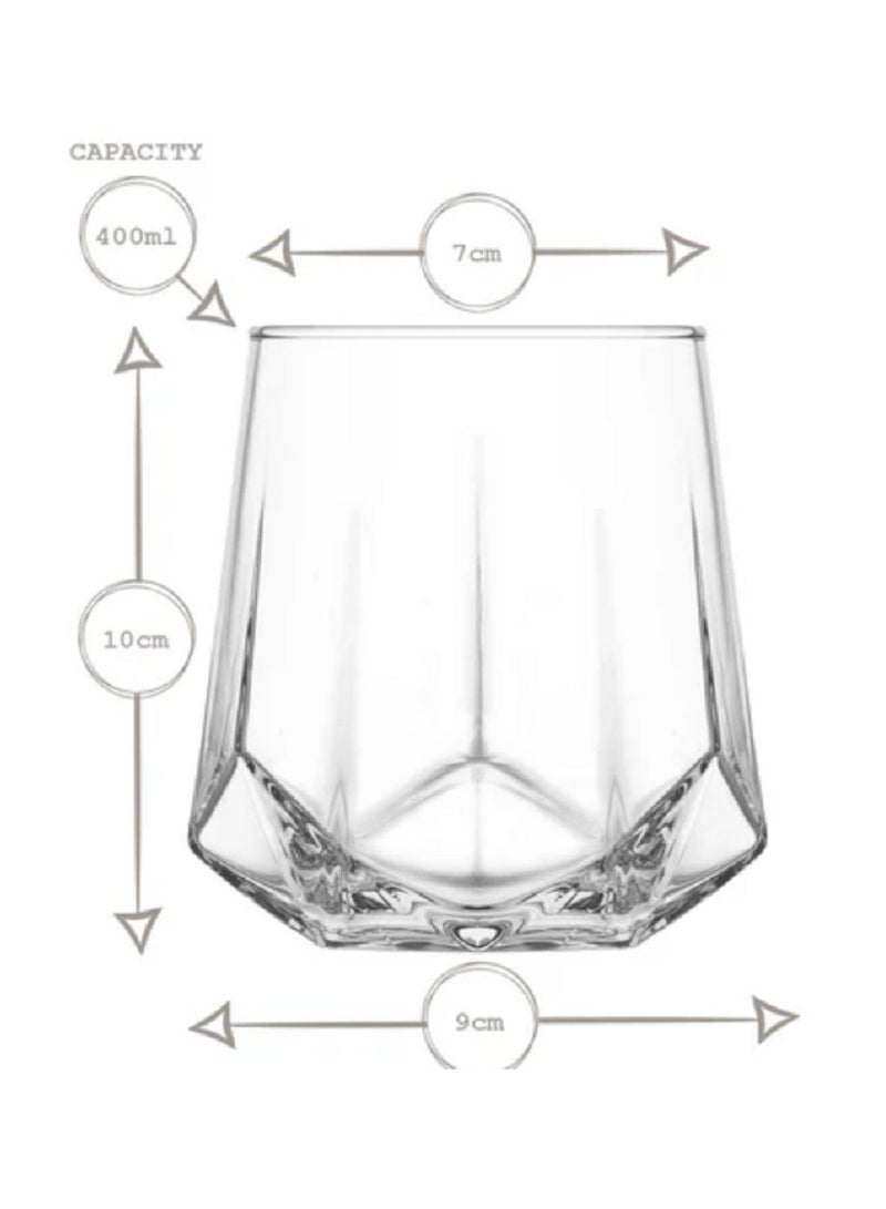 LAV طقم أكواب فاليريا 6 قطع سعة 400 مل - شفاف - Image 2