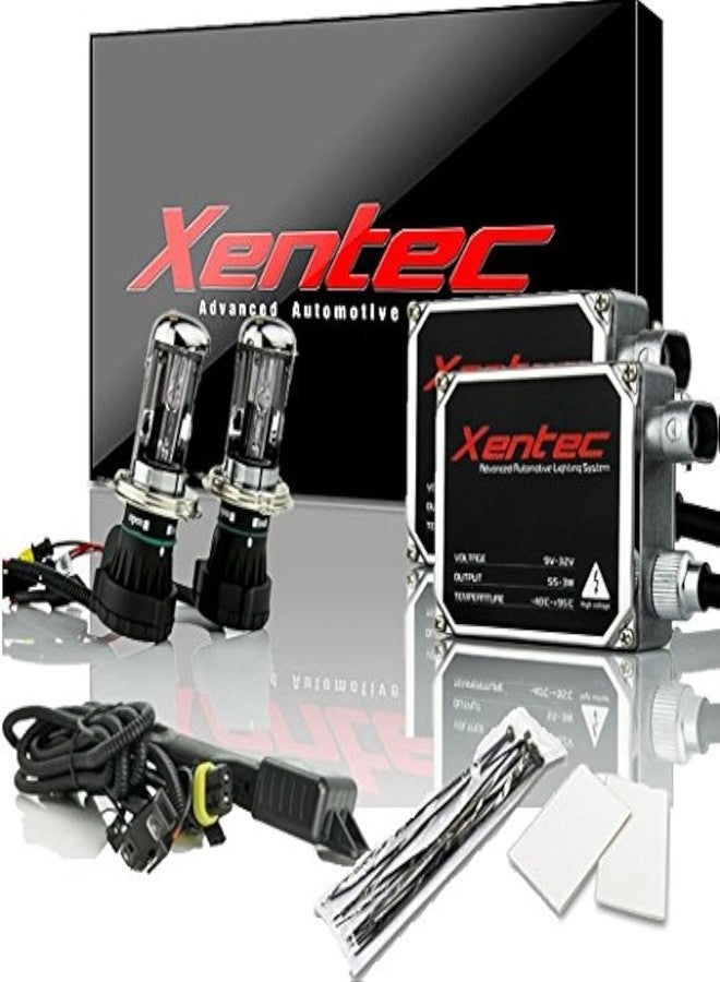 Xentec مجموعة من وحدتي تشغيل Xentec بقدرة 55 واط بالحجم القياسي مع لمبتين زينون H4 (hb2/9003) Flex Bixenon 6000K (تلسكوبية عالية/منخفضة فائقة البياض) - Image 1