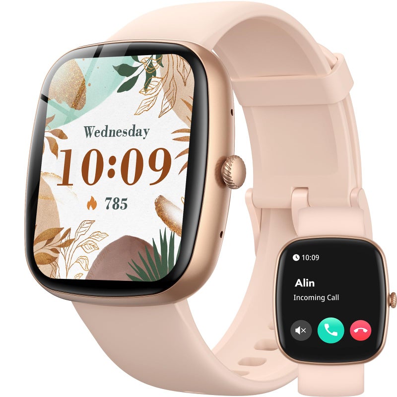 Parsonver Smart Watch for iOS and Android Phones(Answer/Make Calls), HD Screen Watches for Women, IP68 Waterproof Fitness Tracker Watch with Heart Rate Sleep Monitor, Steps Calories Counter, Rose Gold - Image 1