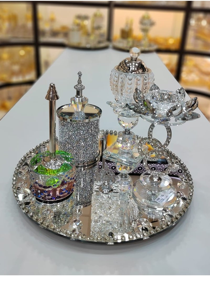 Damanhoor - Bakhoor Burner Set Crystal Elegance Ideal Wedding Gift and Home Décor with a Blend of Arabic and English Culture - Image 1