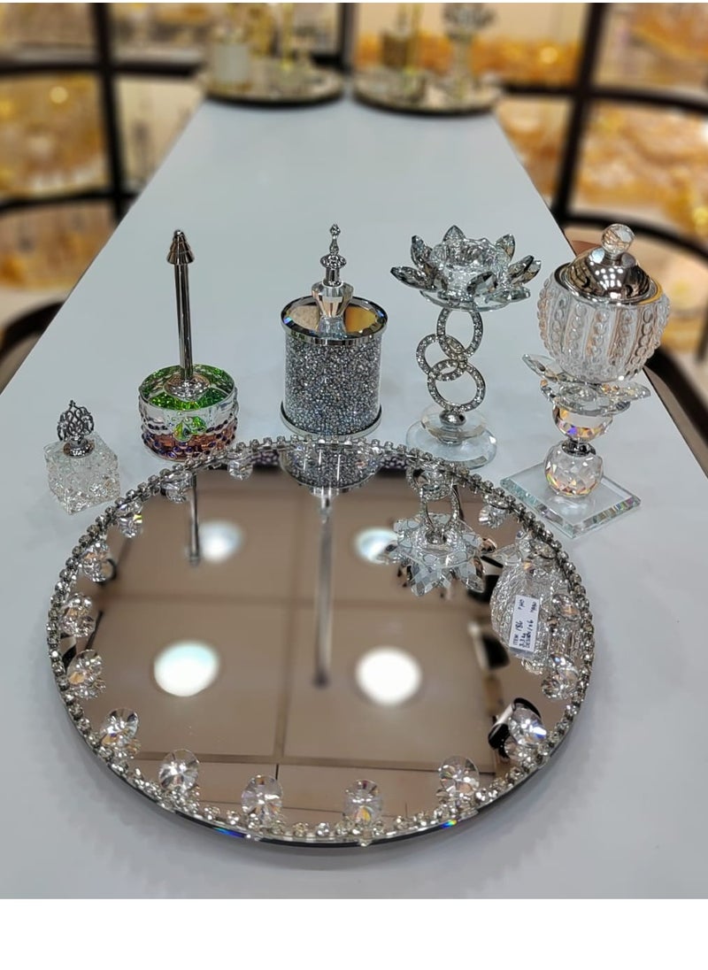 Damanhoor - Bakhoor Burner Set Crystal Elegance Ideal Wedding Gift and Home Décor with a Blend of Arabic and English Culture - Image 1