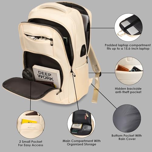 Red Lemon 26L Swiss pack Waterproof Laptop Backpack – Pro Series 2025 Model, 15.6" Laptop Bag with Rain Cover for Men & Women, Ideal for Office, Travel, School & Daily Use (Desert Sand) - Image 4