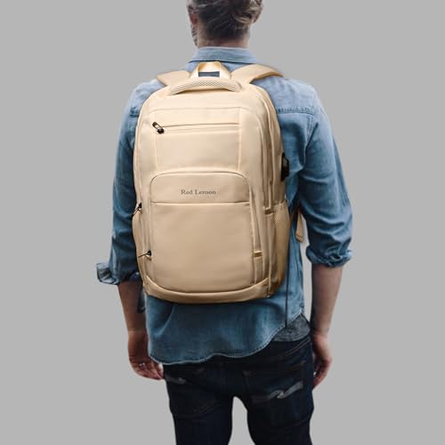 Red Lemon 26L Swiss pack Waterproof Laptop Backpack – Pro Series 2025 Model, 15.6" Laptop Bag with Rain Cover for Men & Women, Ideal for Office, Travel, School & Daily Use (Desert Sand) - Image 2