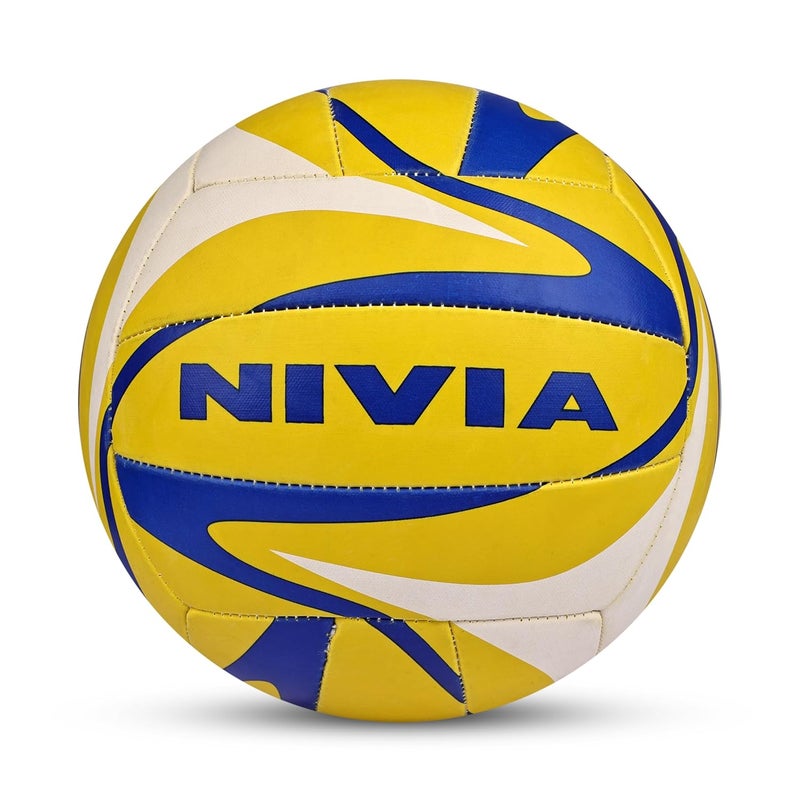 Nivia Trainer 18-P Volleyball (size 4) 18 Panel Rubberized Stitched EVA Fabric Lamination High Bounce Latex Bladder - Image 1