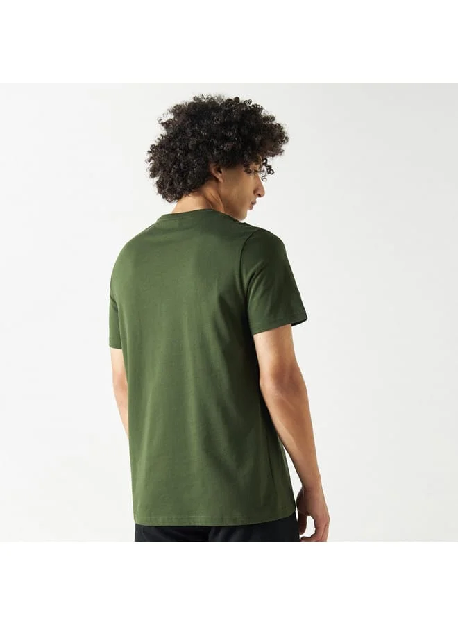 Kappa Kappa Logo Detail Crew Neck T-shirt with Short Sleeves
