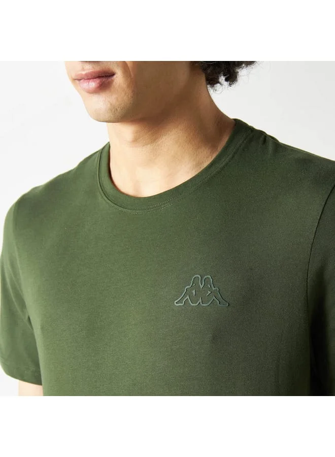 Kappa Kappa Logo Detail Crew Neck T-shirt with Short Sleeves
