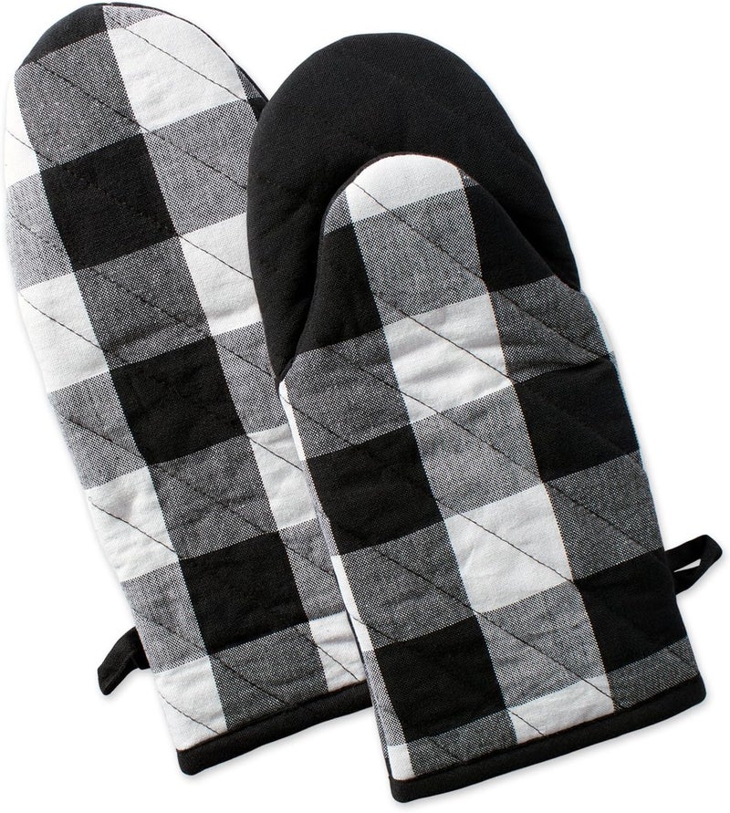 Buffalo Check Kitchen Collection, Classic Farmhouse Kitchen Set, Oven Mitt, Black & White, 2 Piece - Image 1