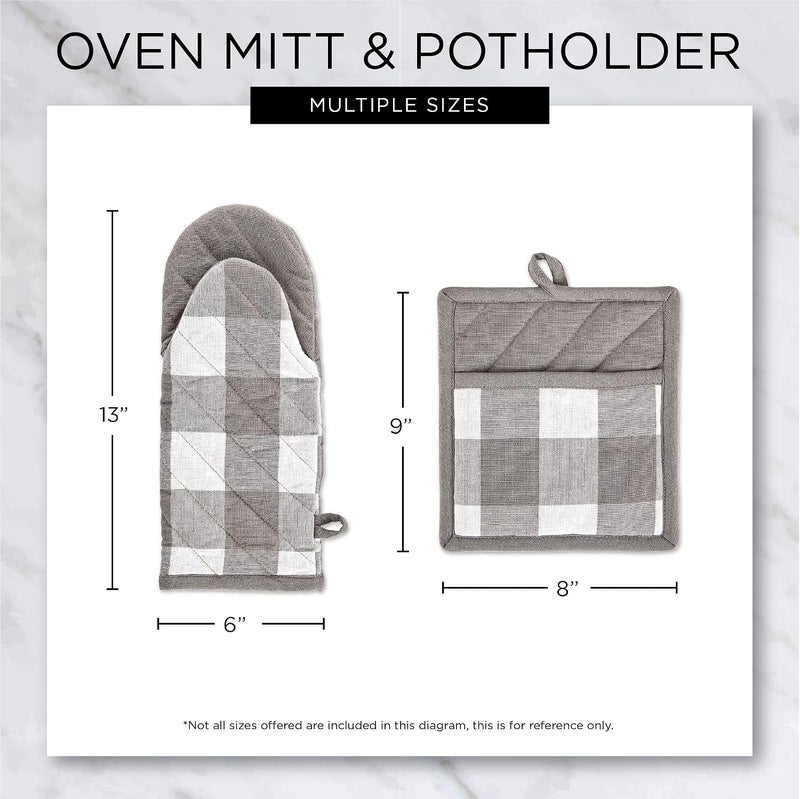 Buffalo Check Kitchen Collection, Classic Farmhouse Kitchen Set, Oven Mitt, Black & White, 2 Piece - Image 5