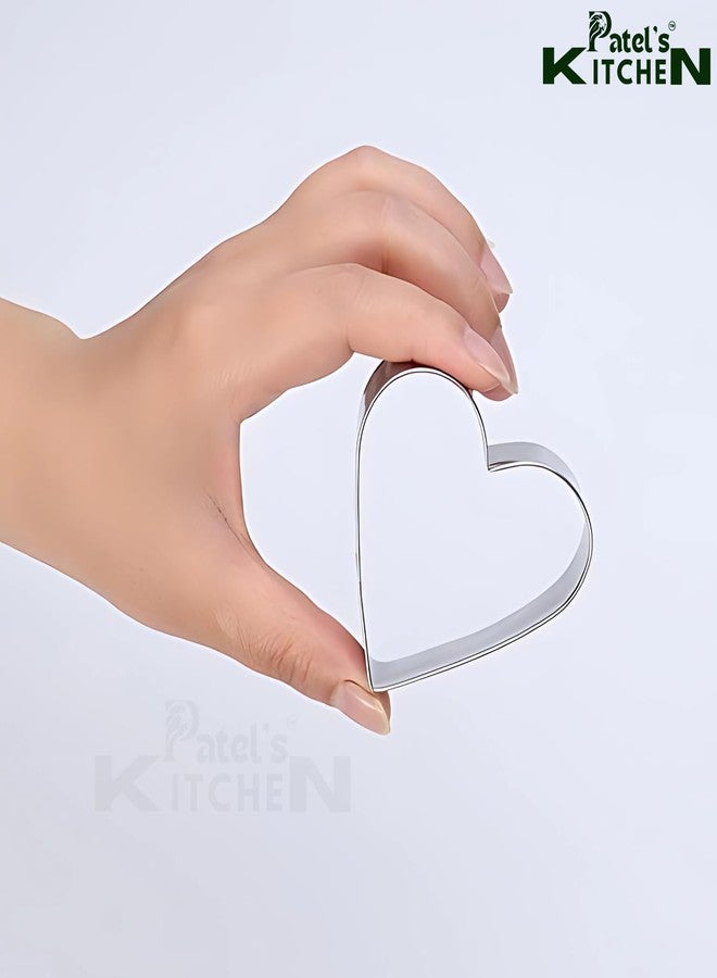 Patel's Kitchen Cookie Cutter Set, 12 Pieces, Stainless Steel, Heart Star Flower Circle Shapes - Image 4