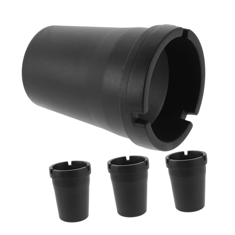 4 Piece Portable Car Ashtray Smokeless Windproof Cigarette Butt Holder Compact Travel Ash Container For Vehicle Home Use - Image 2